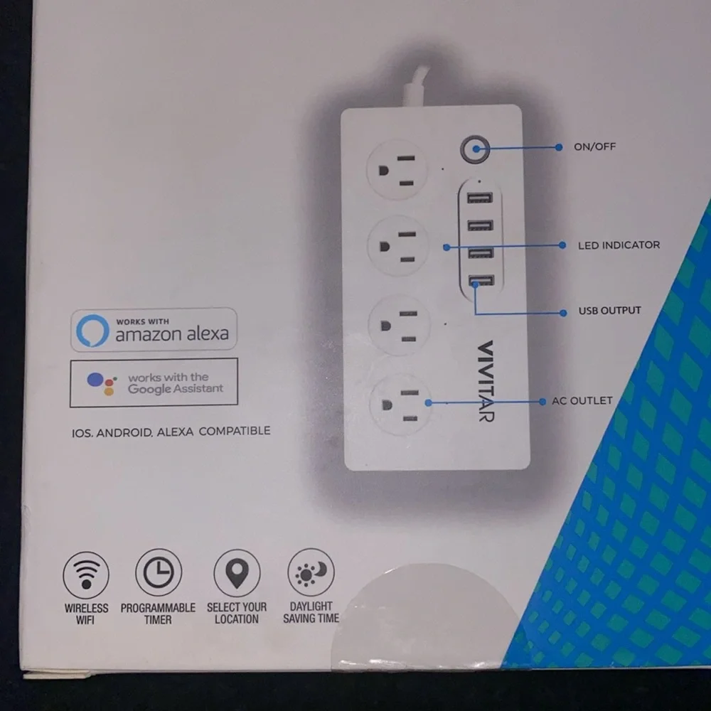 Vivitar smart security wi-fi power strip